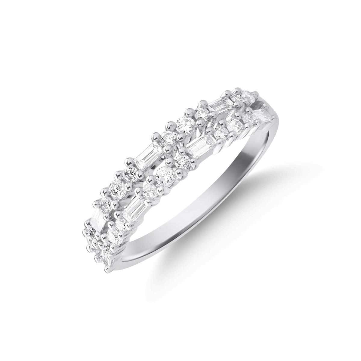 18K white gold ring with 0.48ct diamonds